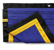 ridgeback® rug in indigo color folds easily for transport and storage
