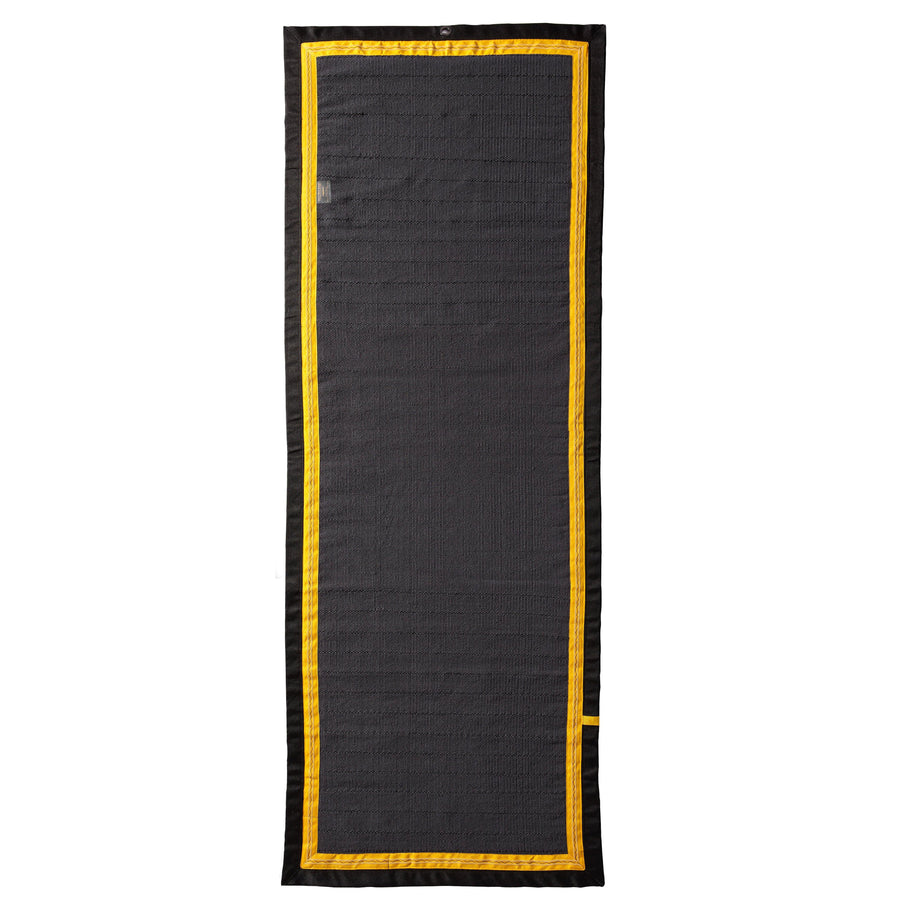 ridgeback® rug charcoal hot yoga mat rug, grip boarders that allow not to move during practice